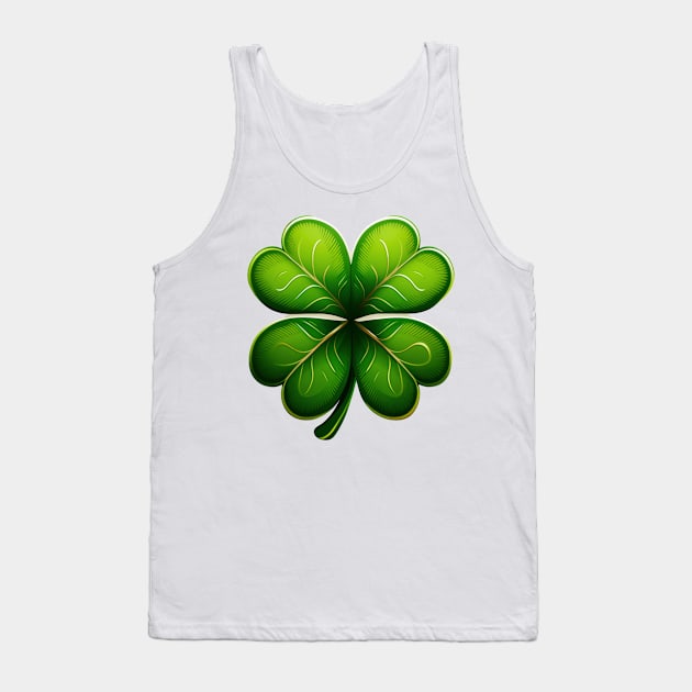 Green shamrock Tank Top by presstex.ua@gmail.com